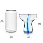 Amazon: Libbey Juego de 6 Copas Margarita de vidrio con listón azul de 300 ml
