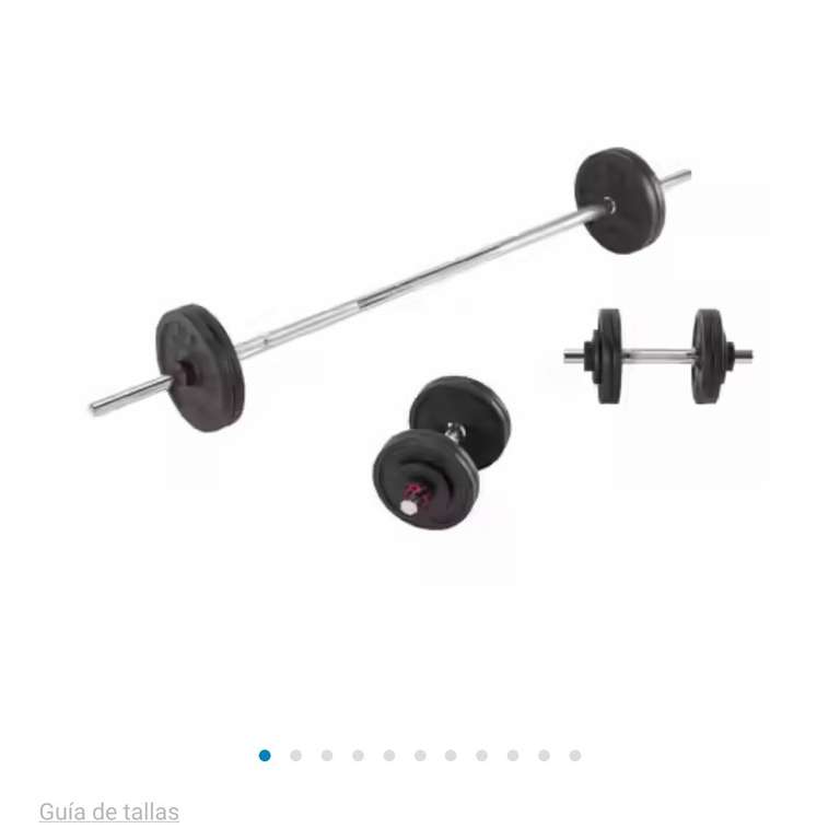 Decathlon - Kit de pesas y barras de fisicoculturismo de 50 kg