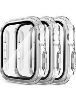 Amazon: Paquete de 3 estuches rígidos para Apple Watch Protector de pantalla Serie 6 Serie 5 Serie 4 SE 44 mm