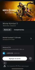 Playstation Store: Mortal Kombat 11 Ultimate PS4 & PS5