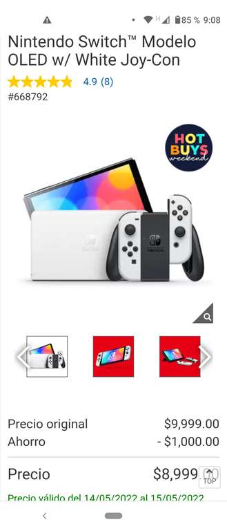 Costco: Nintendo Switch Modelo OLED w/ White Joy-Con