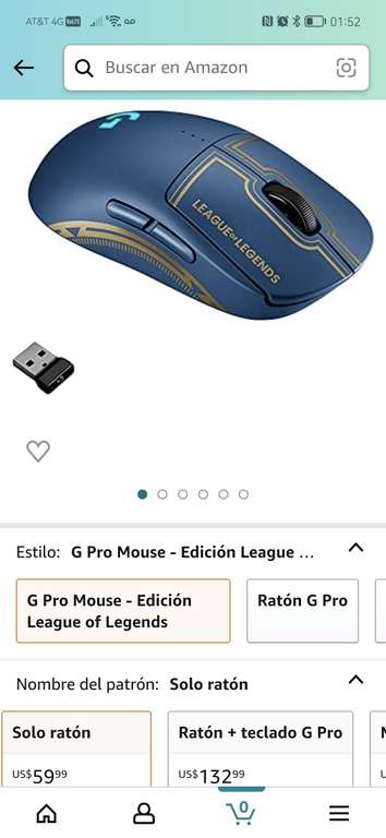 Amazon USA: Mouse Logitech G Pro edición league of legends