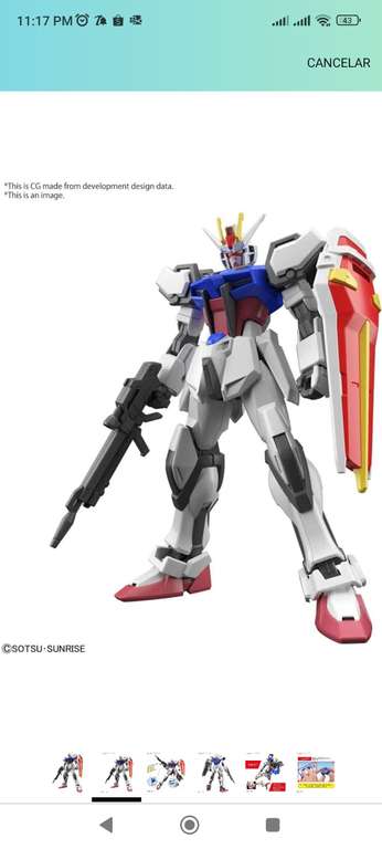 Amazon: Bandai Hobby - Mobile Suit Gundam Seed - 1/144 GAT-X105 Strike Gundam, Bandai Spirits Entry Grade