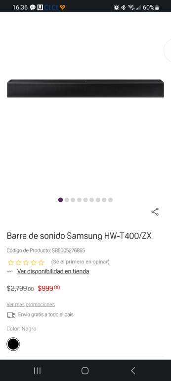 Suburbia: Barra de sonido Samsung HW-T400/ZX
