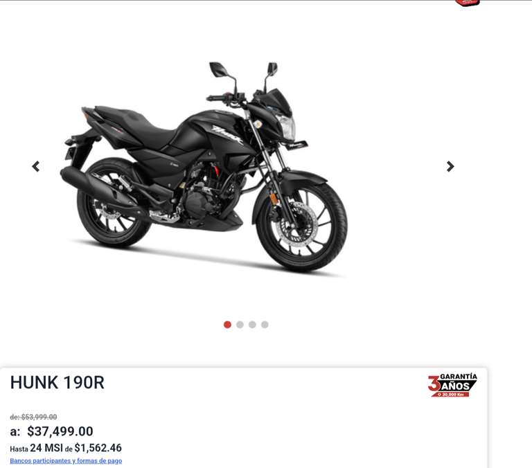 Hero Motos: Motocicleta Hero Hunk 190r | PAGANDO CON PayPal y HSBC a 18 MSI $31,875