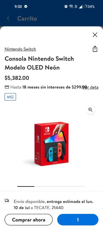 Walmart Nintendo Switch OLED $4951