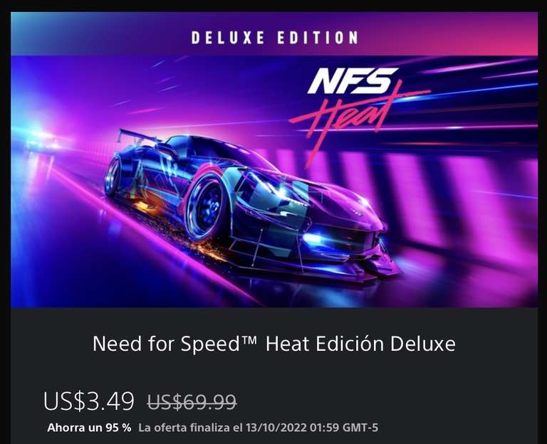 PlayStation: Need for Speed Heat Edición Deluxe