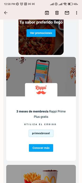3 meses de Rappi Prime gratis con Broxel