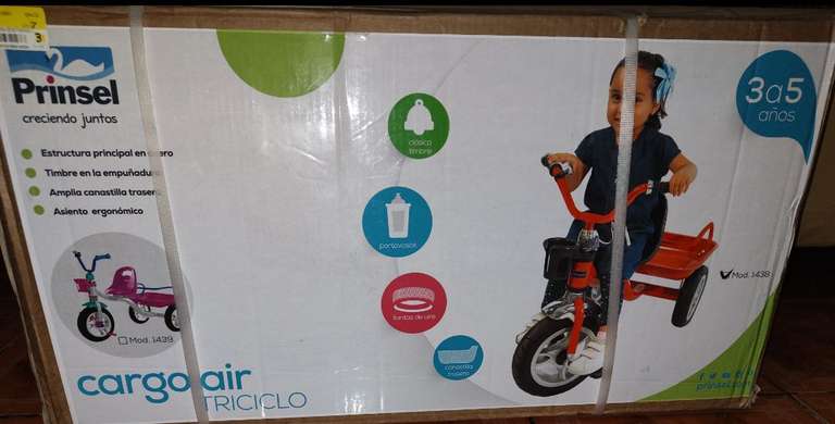 Walmart Triciclo Princel Cargo air