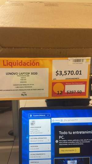 Walmart Norte Veracruz: Lenovo laptop 3020