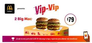 McDonald's: Dos Big Mac por $79 con código QR