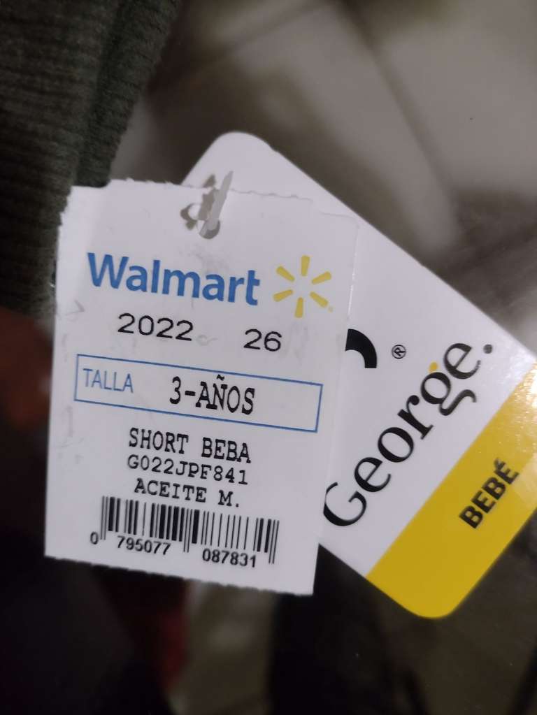 $15.01 shorts para niñ@ en Walmart
