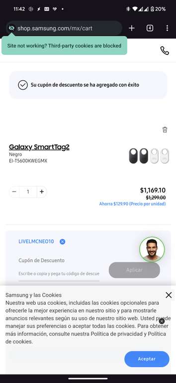 Liverpool: Rastreador Samsung SMARTTAG2 4 PACK