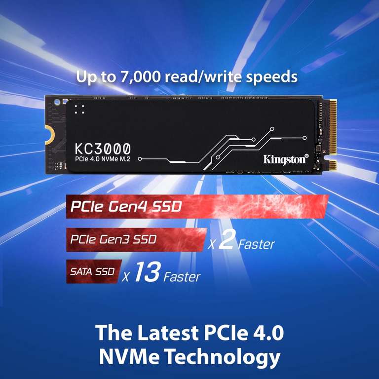 Cyberpuerta: SSD Kingston KC3000 NVMe, 1TB, PCI Express 4.0 7000 MB/s