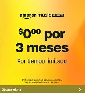 Amazon Music Unlimited 90 días gratis