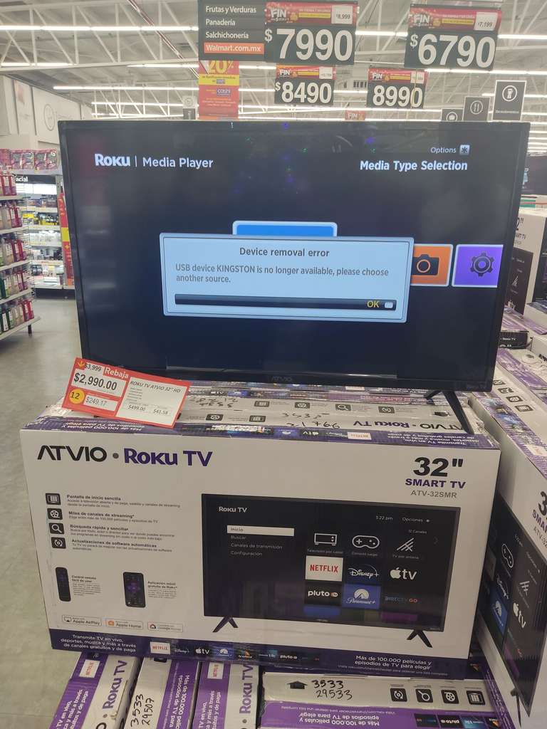 Walmart: SMART TV ATVIO ROKU 32 HD