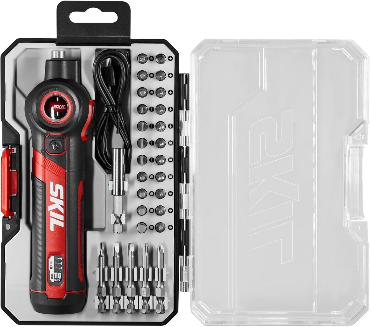 Amazon: SKIL Destornillador recargable de 4 V con cabezal pivotante, cable de carga USB-C, juego de brocas de 28 PC y funda de transporte