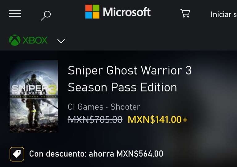 Xbox: Sniper Ghost Warrior 3