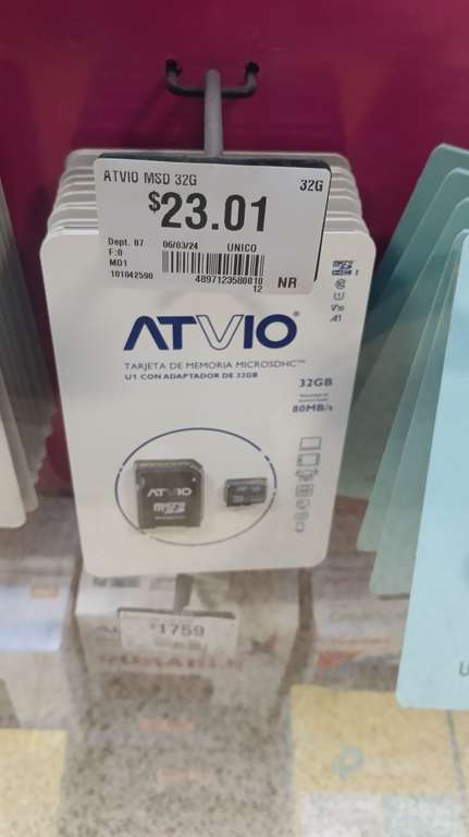 Walmart: Micro sd 32gb Atvio