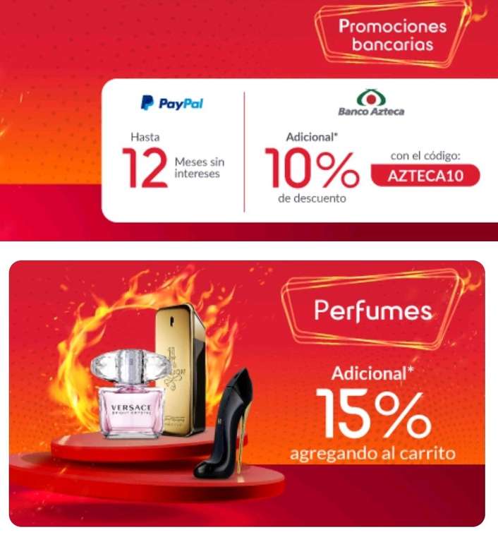 Linio: Perfumes 15% de descuento al agregar al carrito y 10% extra con cupón pagando con banco azteca