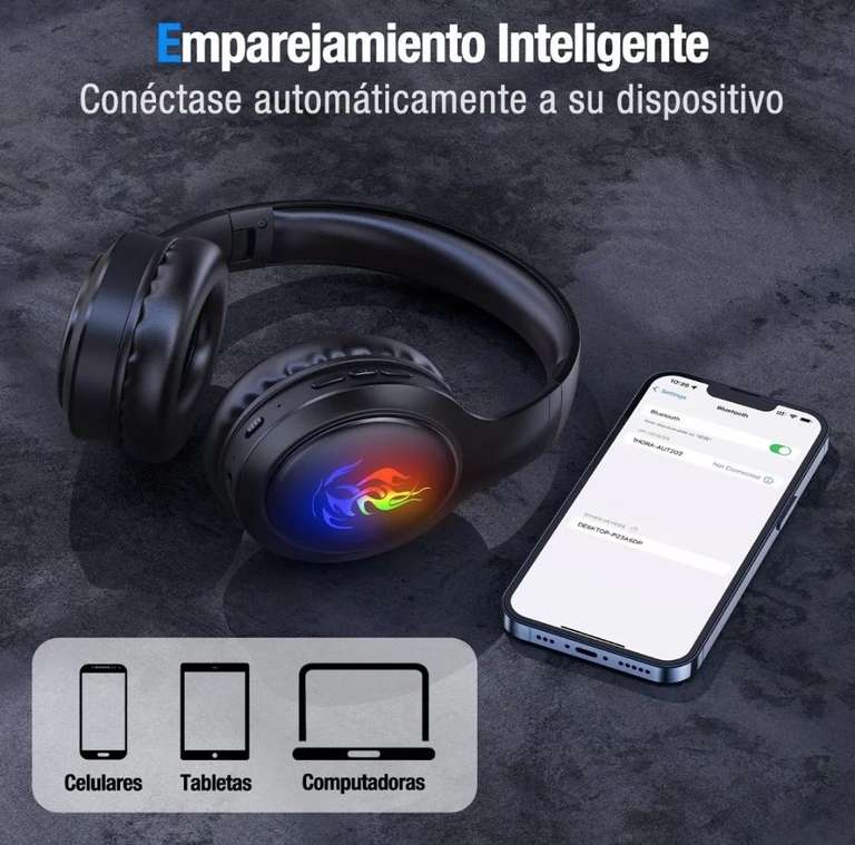 ML Audífonos Inalámbricos De Diadema Bluetooth Plegable