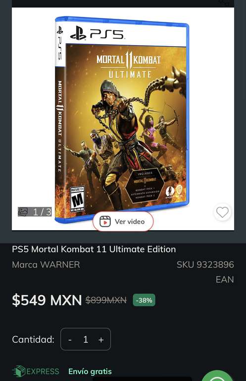 Sanborns, Mortal Combat 11 Ultimate Edition PS5