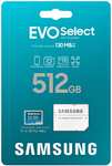 Amazon: SAMSUNG EVO Select Micro SD Tarjeta de memoria + adaptador, 512 GB microSDXC 130 MB/s Full HD y 4K UHD, UHS-I, U3, A2, V30