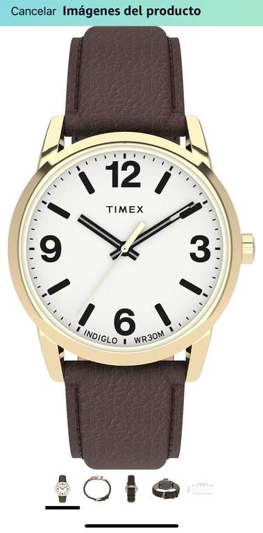 Amazon: Timex Easy Reader - Reloj con correa de piel (38 mm)