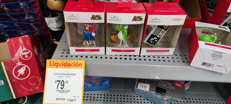 Walmart: Decoración para árbol de navidad Nintendo (Mario, Yoshi y Control NES)