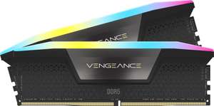 Amazon: Corsair Vengeance RGB DDR5 RAM 32GB (2x16GB) 6000MHz CL30 AMD Expo iCUE Compatible Computer Memory - Gray