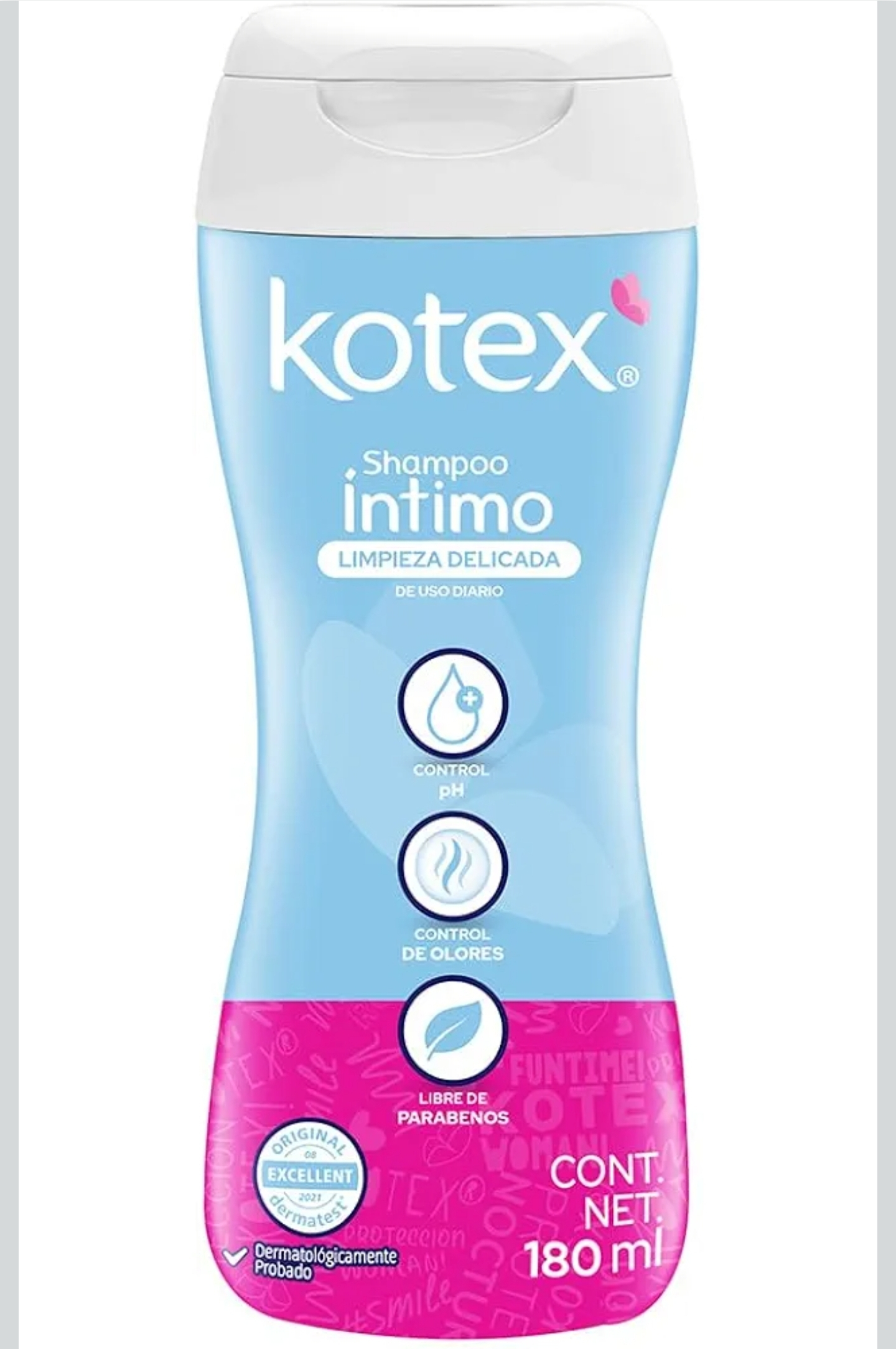 Amazon: $37 ||| SHAMPUSSY ||| Shampoo Íntimo Kotex Protección Avanzada Limpieza Delicada de Uso Diario 180 ml