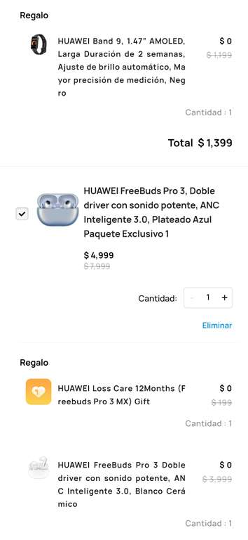 Huawei: 2 Freebuds Pro 3 + 2 Band 9 + WATCH GT 4 46mm