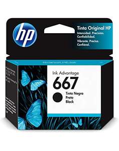 Amazon: HP - Cartucho de tinta negra 667 - Compatible con HP DeskJet Ink Advantage
