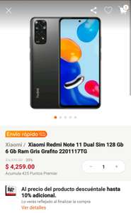 Linio Xiaomi Redmi Note 11 5G 6 Ram 128 Rom con paypal