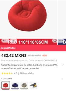 AliExpress: Sofá inflable The 6th Life Store (+ envío)