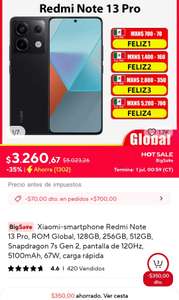 AliExpress: Celular Xiaomi Redmi Note 13 Pro 5g CN
