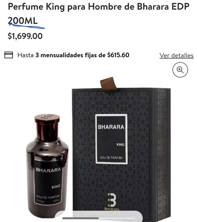 Walmart: Perfume Bharara King de 200ml
