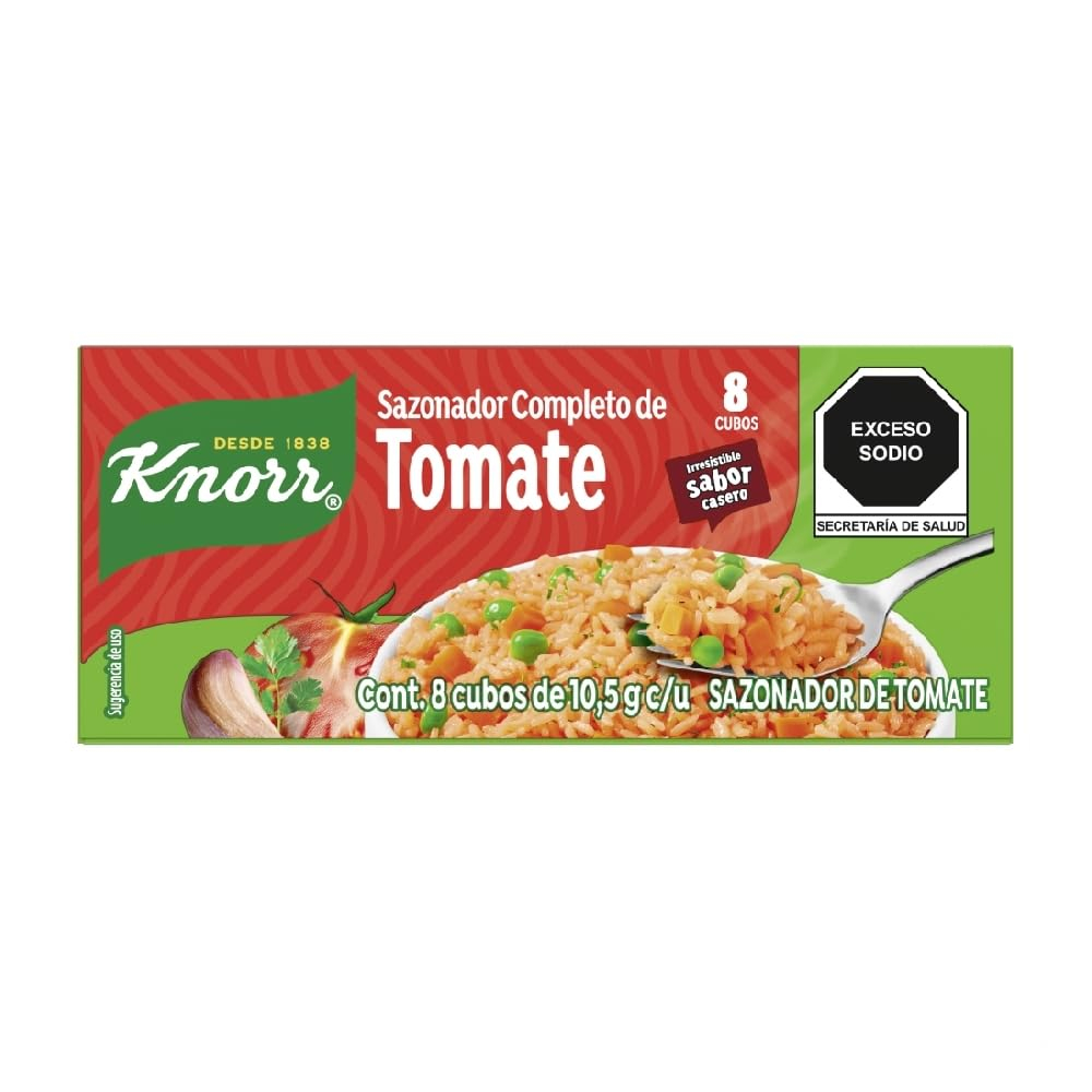 Amazon: Sazonador Completo de Tomate Knorr 8 cubos de 10.5 g al 3x2 + P&A $12 c.u