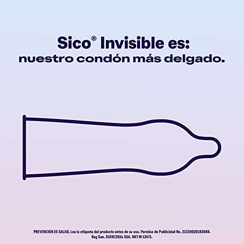 Amazon: Sico Invisible, condones ultra delgados de hule látex natural, cartera con 36 piezas