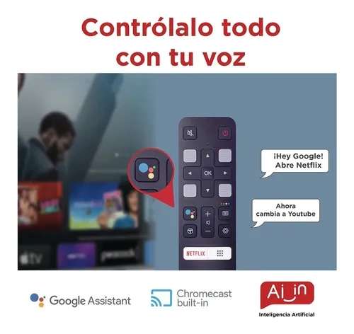 Mercado Libre: Smart Tv 55 Pulgadas Tcl 4k 55a445 Android Control Con Voz
