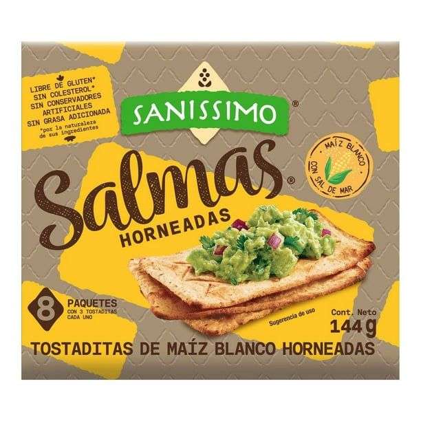 Walmart Súper: Tostadas de maíz Salmas horneadas 8 paquetes de 3 pzas c/u