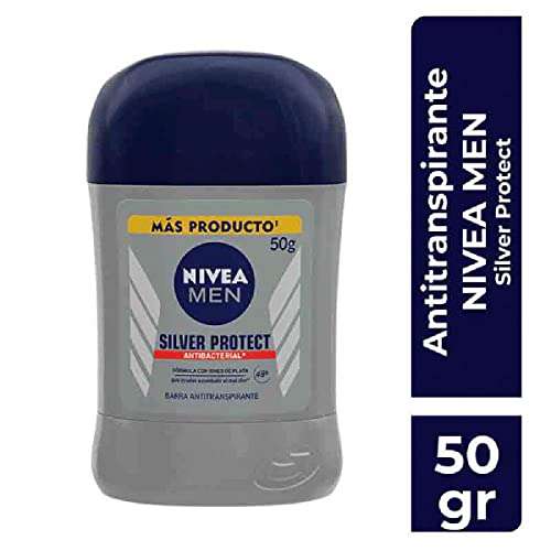 Amazon: Nivea Desodorante Antibacterial iones de plata Hombre, Silver Protect 48 horas Protección Antitranspirante, 50 gr