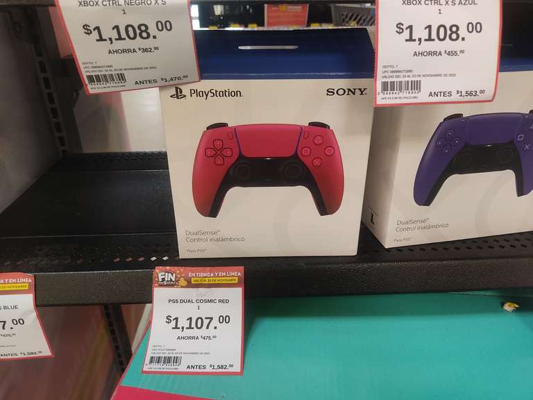 Walmart: Control PS5 Dual Sense Rojo y Morado