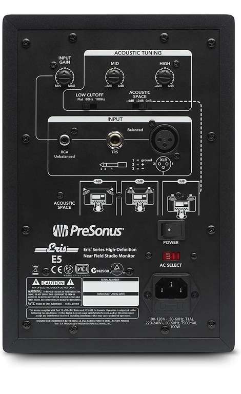 Amazon: PreSonus Eris E5 Monitor de Estudio