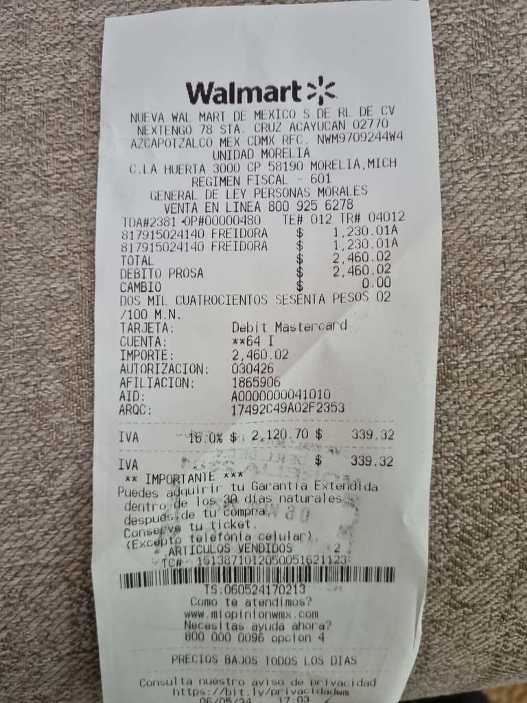 Walmart: Freidora de Aire 5.5lts COSORI - Huerta en Morelia, Mich