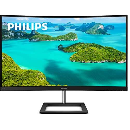 Amazon: PHILIPS 325E1C 32" Monitor sin Marco, Panel VA, Curvo 1500R, Quad HD 2K