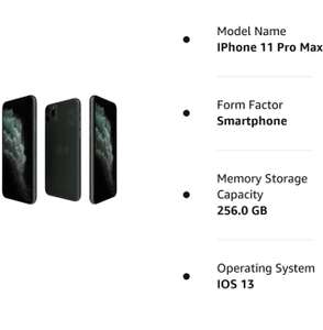 Amazon: iPhone 11 Pro Max de 256gb