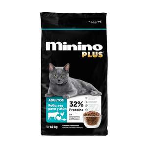 Amazon: Alimento para gato Minino Plus 10 kg pagando en oxxo con planea y cancela