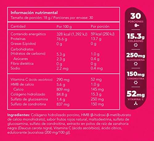 Amazon: Colágeno Hidrolizado en polvo, Vitamina C, Glucosamina, HMB, perfecto para Uñas, Piel y Cabello, Keto, Sin Azucares Añadidos 540g