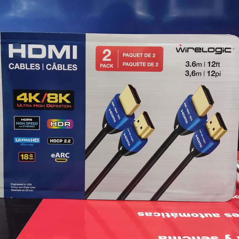 Costco: WireLogic, Paquete de 2 Cables HDMI 8K/4K | Interlomas